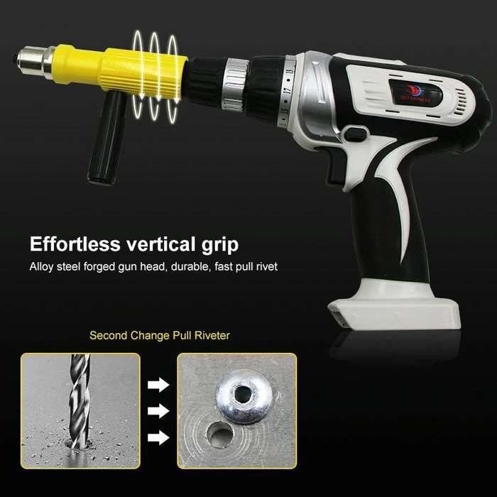 Electric Rivet Machine Conversion Head Accessories (Red)