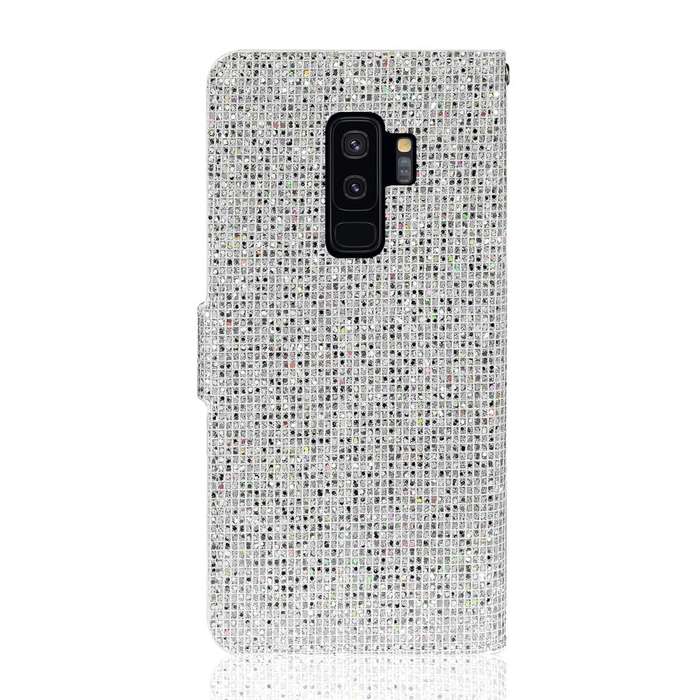 For Samsung Galaxy S9 Plus Glitter Powder Horizontal Flip Leather Case with Card Slots & Holder &...