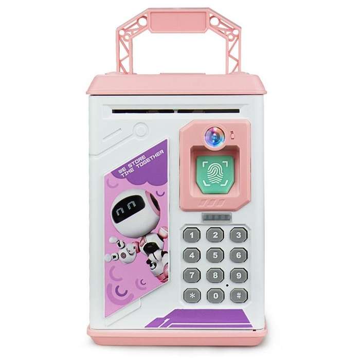 Children Cartoon Simulation Human Face Fingerprint Music Chinese British Switch Piggy Bank, Speci...