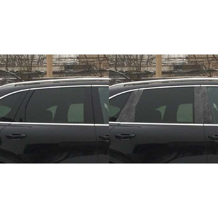 Car Carbon Fiber B-pillar Decorative Sticker for Porsche Cayenne 2010-2017, Left and Right Drive