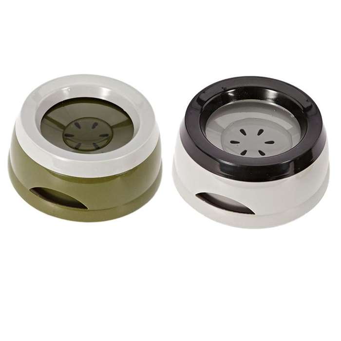 Pet Non-wet Mouth Splash-proof Drinking Fountain Dog Anti-overflow Car Bowl(Army Green)