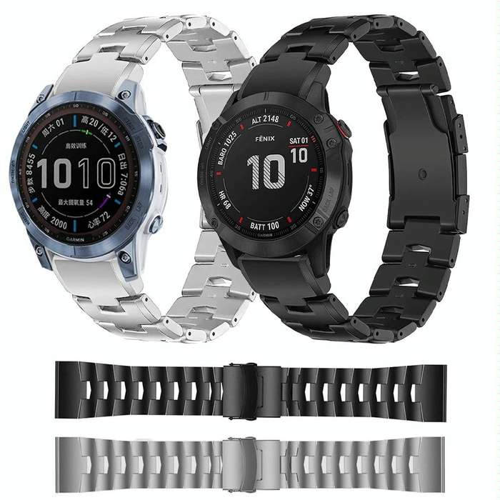 For Garmin Forerunner 935 22mm Titanium Alloy Quick Release Watch Band(Black)
