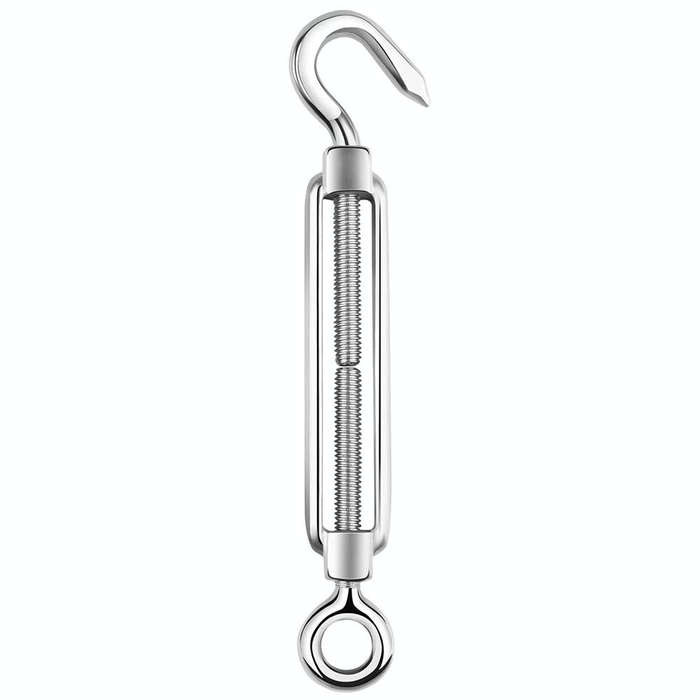 Flower Basket Screws 304 Stainless Steel Wire Rope Hook Tensioner, Specification:M14(Silver)