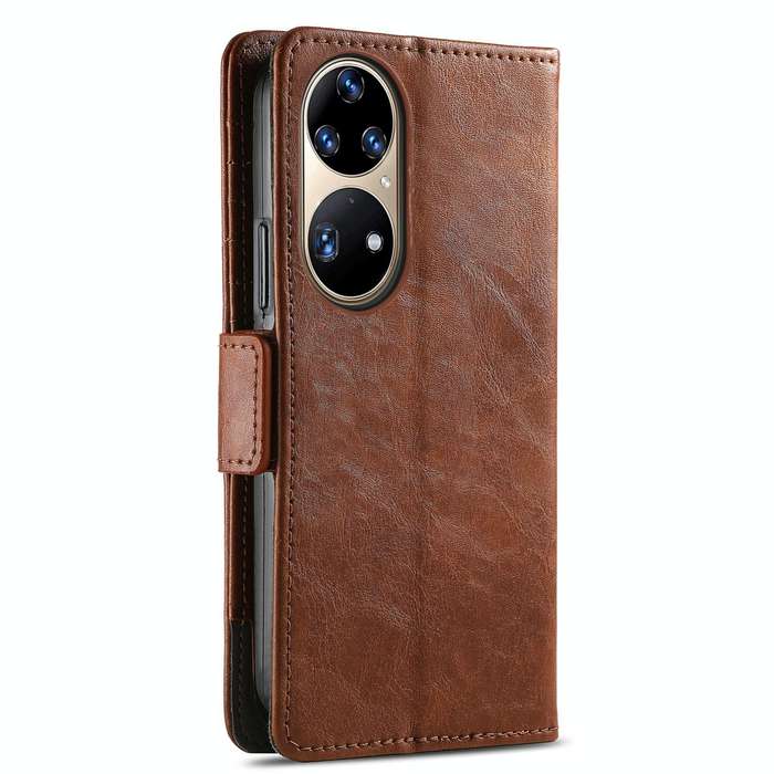 For Huawei P50 Pro CaseNeo Business Splicing Dual Magnetic Buckle Horizontal Flip PU Leather Case...