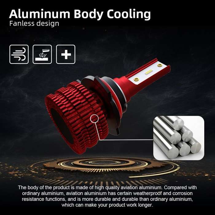 2 PCS KINGSOFE K5 9006 / HB4 DC9-36V / 18W / 2000LM / 6000K IP68 Car LED Headlight Lamps (Cool Wh...