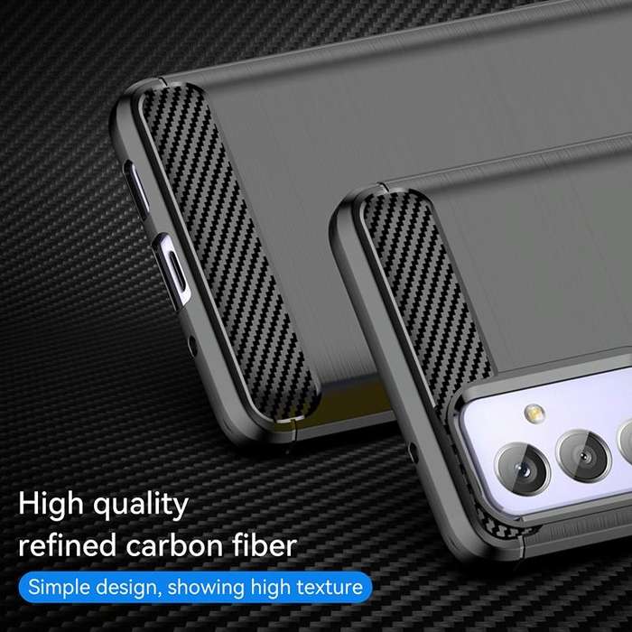 For Samsung Galaxy A82 Brushed Texture Carbon Fiber TPU Phone Case(Black)