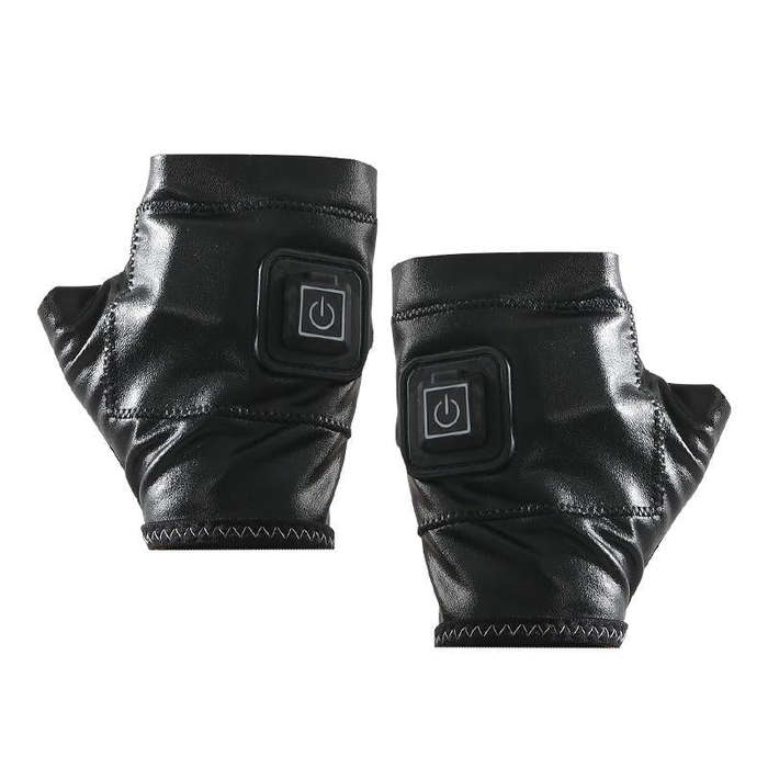 1 Pair Adjustable Temperature Rechargeable Intelligent Electric Heating Gloves Half Finger Gloves...