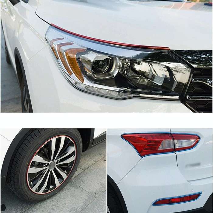 Universal Decorative Scratchproof Stickup 8M Flexible Car Wheel Hub TRIM Mouldings Decoration Str...