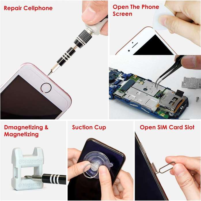 110 in 1 Magnetic Plum Screwdriver Mobile Phone Disassembly Repair Tool(Black)