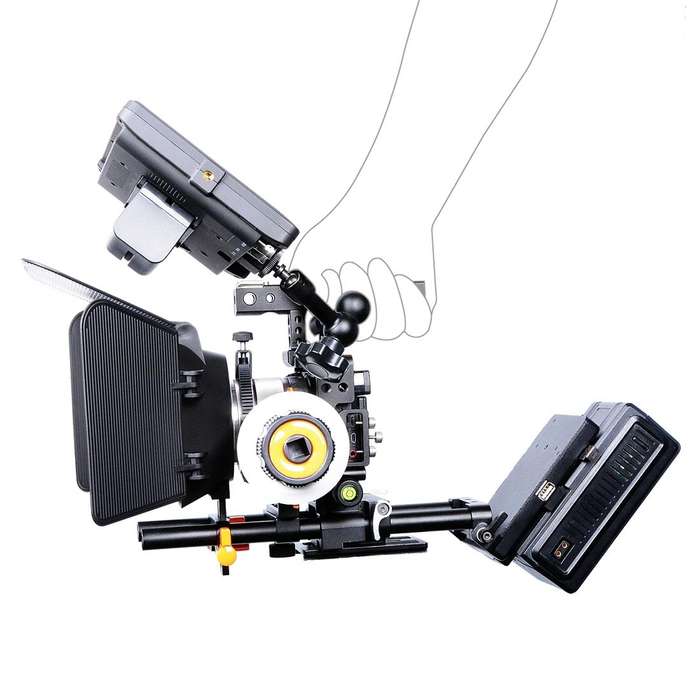 YELANGU YLG0905A Camera Video Cage Handle Stabilizer for Sony A6000/A6300/A6400/A6500(Black)