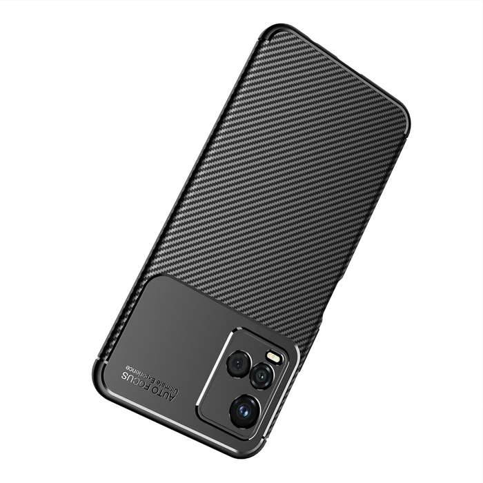 For vivo Y33S Carbon Fiber Texture Shockproof TPU Case(Blue)