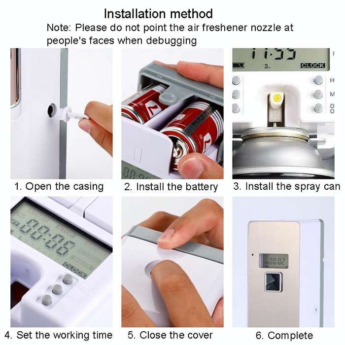 Anti-Corrosion Stainless Steel Panel LCD Digital Display Intelligent Automatic Fragrance Sprayer(...