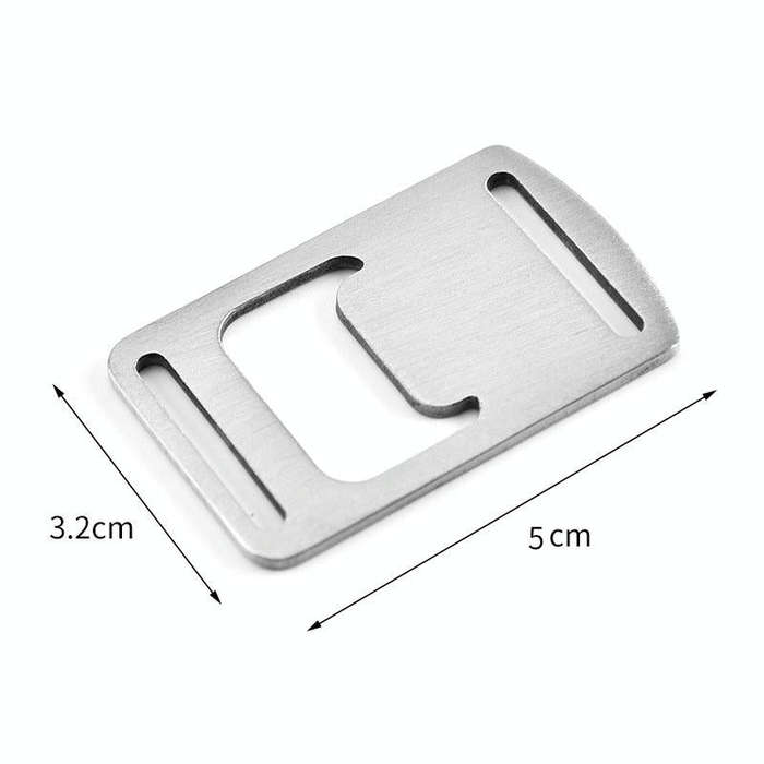 20 PCS Ribbon Bottle Opener Stainless Steel Card Bottle Opener Outdoor Backpack Webbing Buckle La...