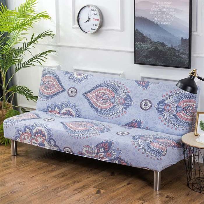 All-inclusive Cover Non-slip Armrestless Folding Sofa Bed Cover, Size:L(Dreamland)