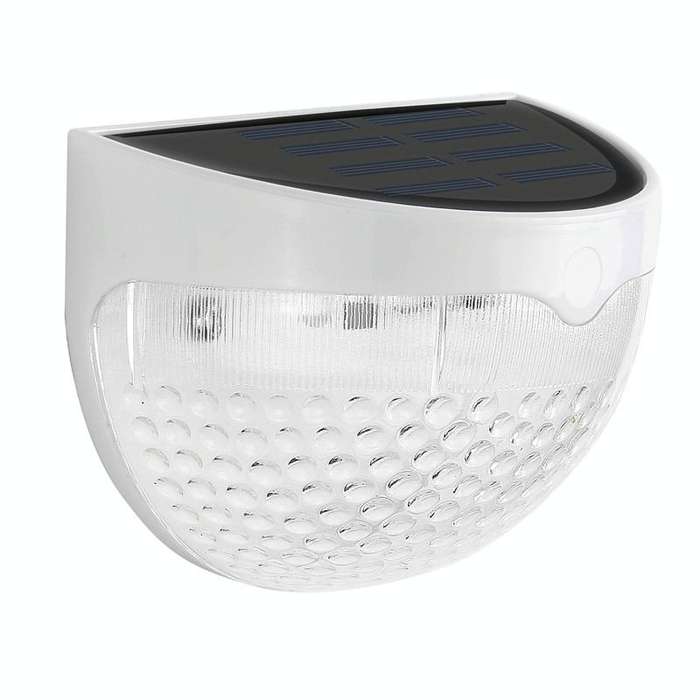 Semi-circular IP55 Waterproof Solar Light Control Fence Light Garden Lamp(White Light)