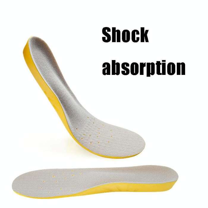 Shock Absorption Thickening Slow Rebound Soft and Comfortable Wicking Insole, Size:M(Black Backgr...