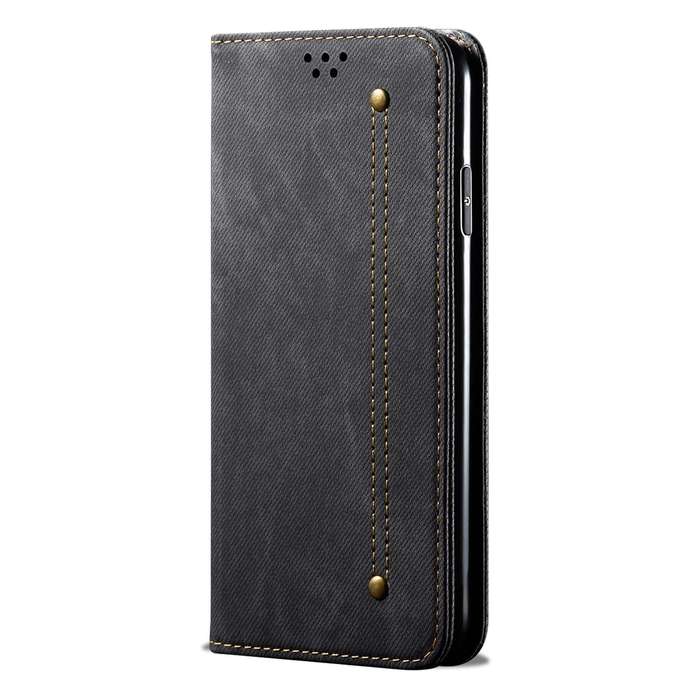 For vivo V27 Denim Texture Leather Phone Case(Black)