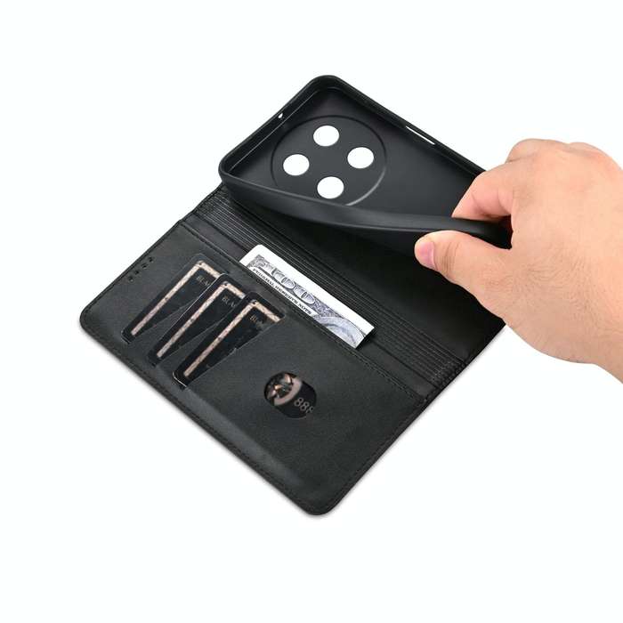 For Huawei Enjoy 70 Pro/nova 12i AZNS Magnetic Calf Texture Flip Leather Phone Case(Black)
