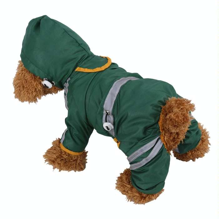 Waterproof Jacket Clothes Fashion Pet Raincoat Puppy Dog Cat Hoodie Raincoat, Size:XS(Yellow)