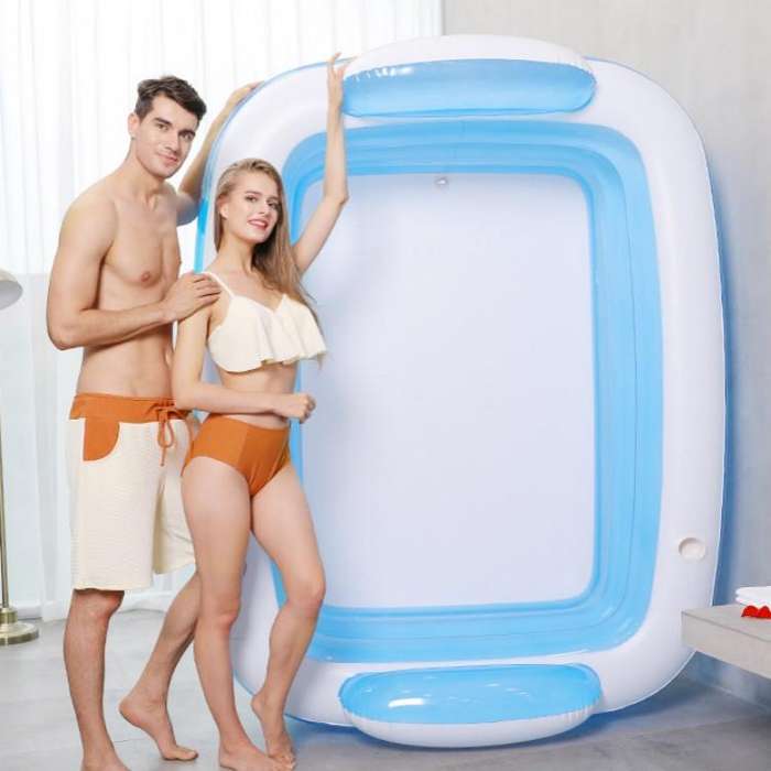 Three-layer Thickened Adult Insulated Inflatable Swimming Pool Baby Tub, Size:150 x 105 x 55cm