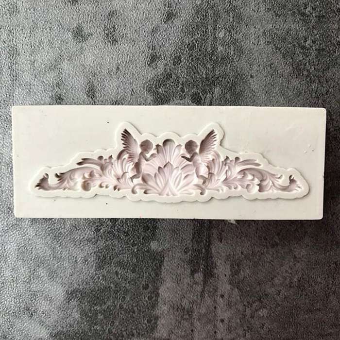 5 PCS Relief Fondant Cake Silicone Mold DIY Chocolate Mold,Style: D214