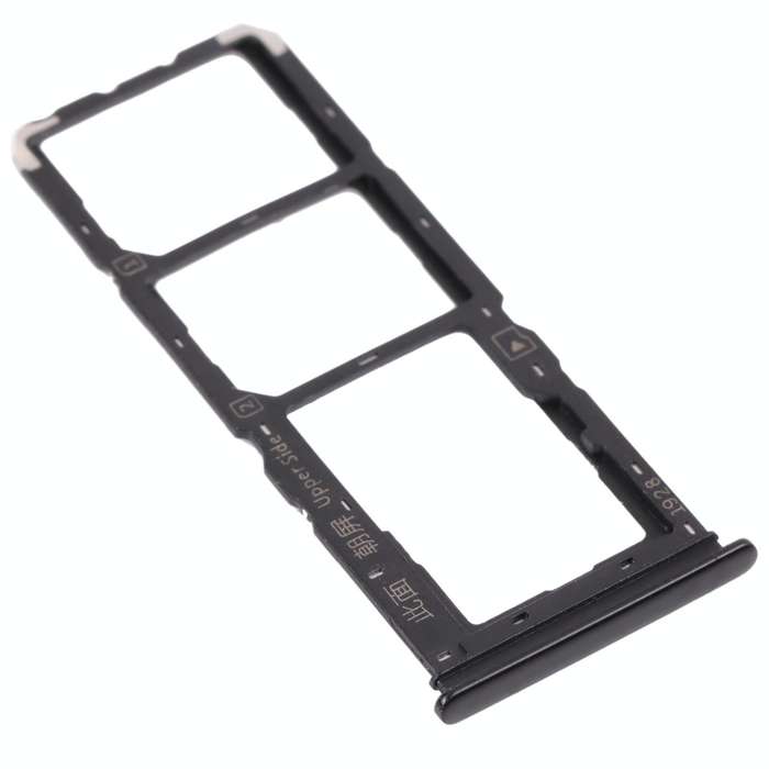 For vivo Y11s V2028 SIM Card Tray + SIM Card Tray + Micro SD Card Tray (Black)