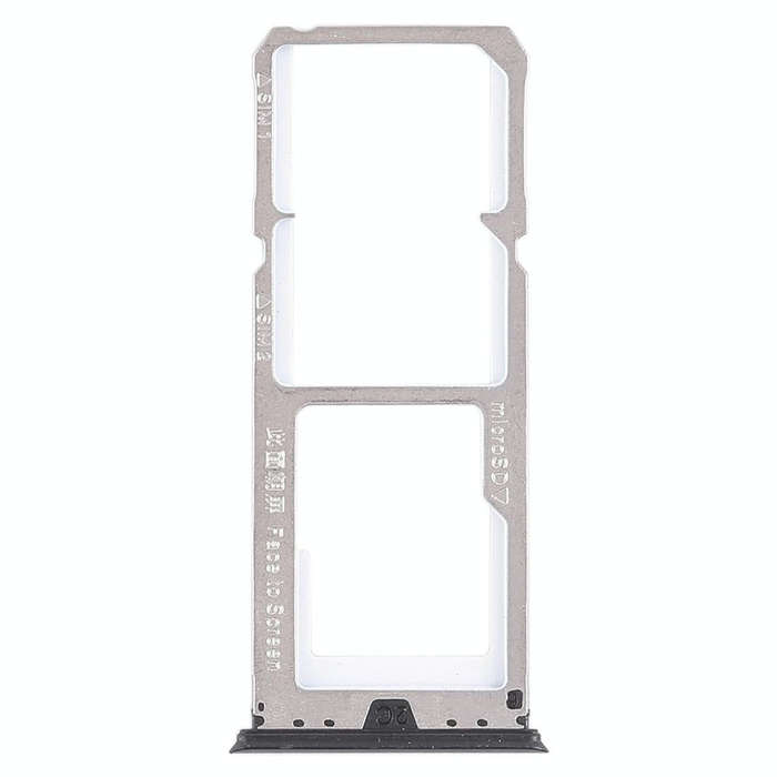 For OPPO A73 / F5 2 x SIM Card Tray + Micro SD Card Tray (Black)