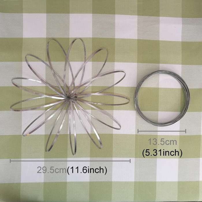 Fidget Spinner Toy Flow Ring Stainless Steel Spring Bracelet Stress Reducer for Children and Adul...