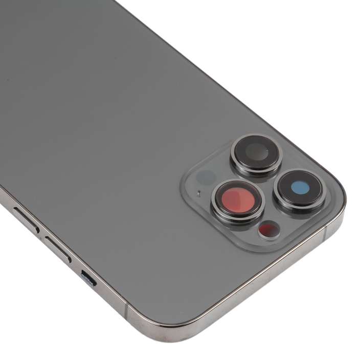 For iPhone 13 Pro Max Battery Back Cover with Side Keys & Card Tray & Power + Volume Flex Cable &...