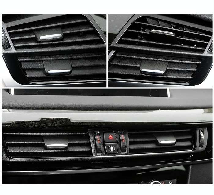 Car Front Air Conditioning Exhaust Switch Paddle Air Conditioning Leaf Clip for BMW X5 / X6, Left...