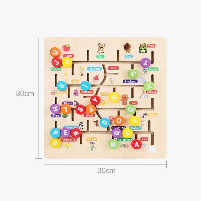 Wooden Children Enlightenment Teaching Aid Numbers / Letters Cognition Educational Toy(Number)