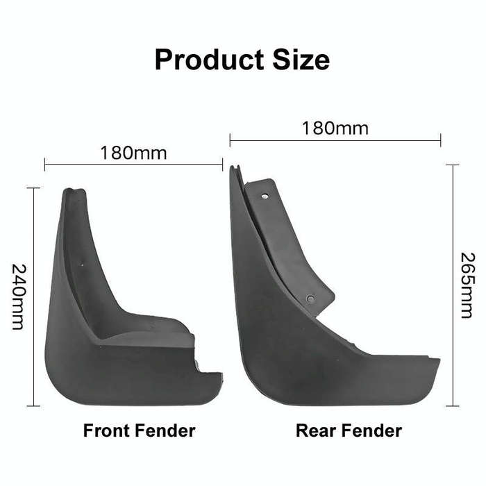 For Ford Fiesta 4pcs/Set Car Auto Soft Plastic Splash Flaps Fender Guard