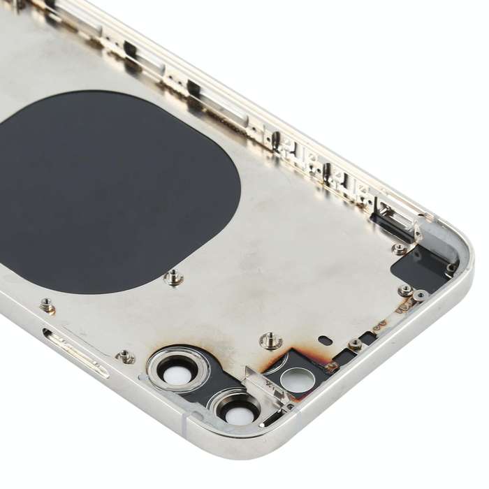 Back Housing Cover with Appearance Imitation of iP12 Pro for iPhone X(White)
