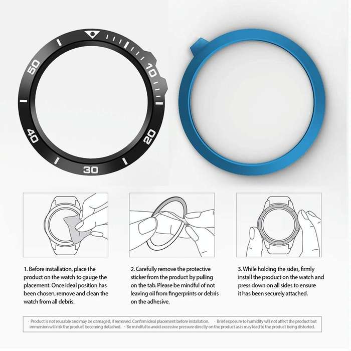 For Garmin Fenix 3/3 HR Smart Watch Steel Bezel Ring, A Version(Black Ring White Letter)