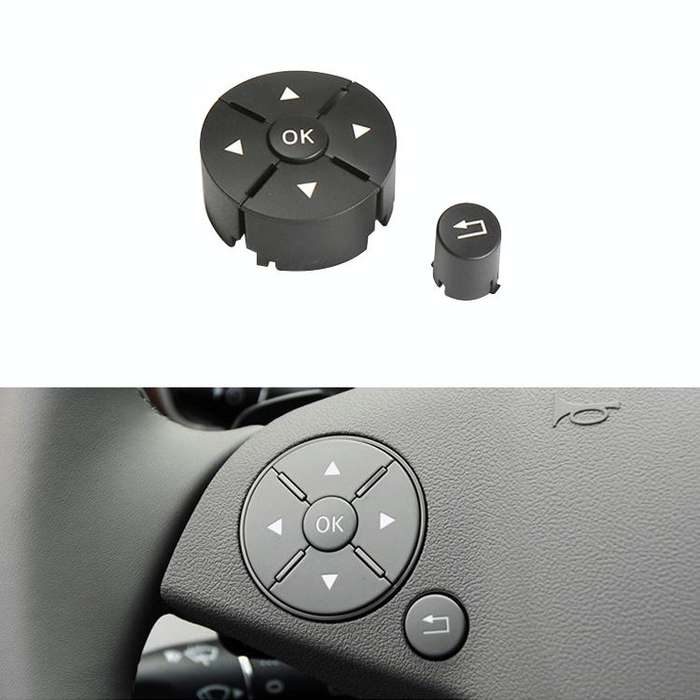 Car Left Side Steering Wheel Switch Buttons Panel for Mercedes-Benz W204 2007-2014, Left Driving(...