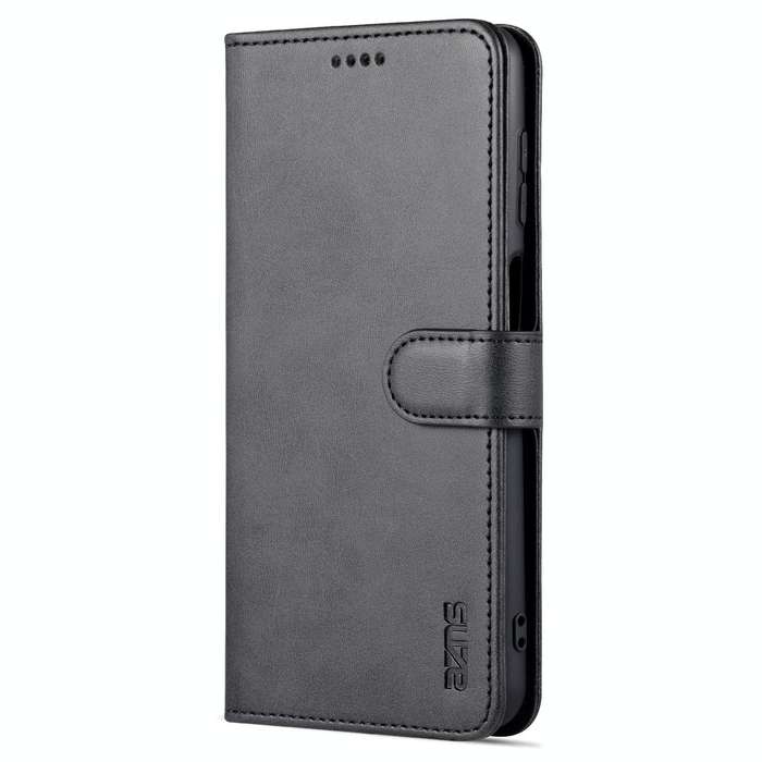 For Samsung Galaxy A23 5G AZNS Skin Feel Calf Texture Horizontal Flip Leather Phone Case(Black)