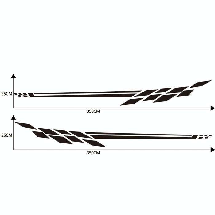 Car Styling Plaid Series PVC Sticker Auto Decorative Sticker (Black)