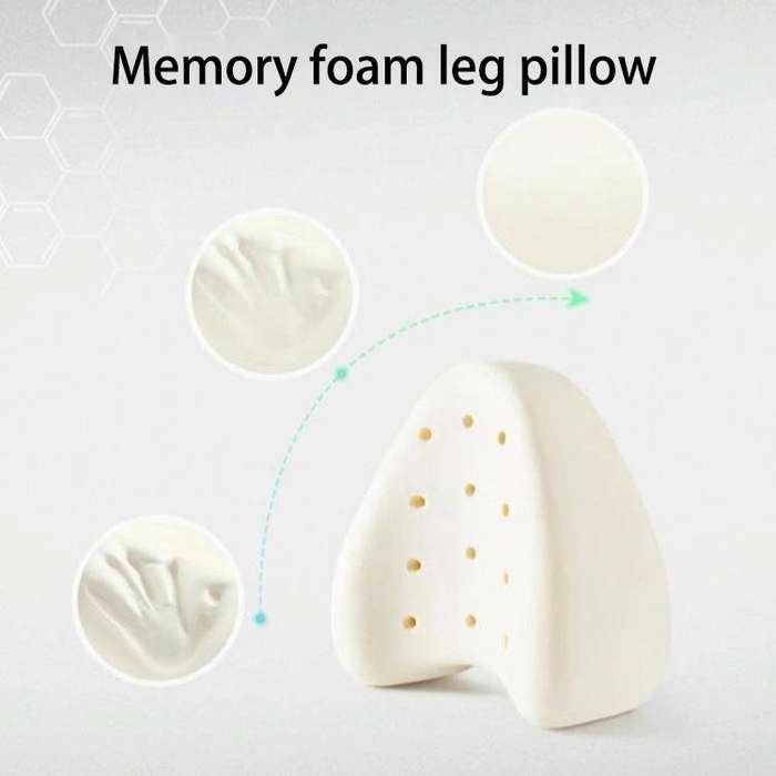 Body Memory Cotton Leg Pillow Sleeping Orthopedic Sciatica Back Hip Joint for Pain Relief(White I...