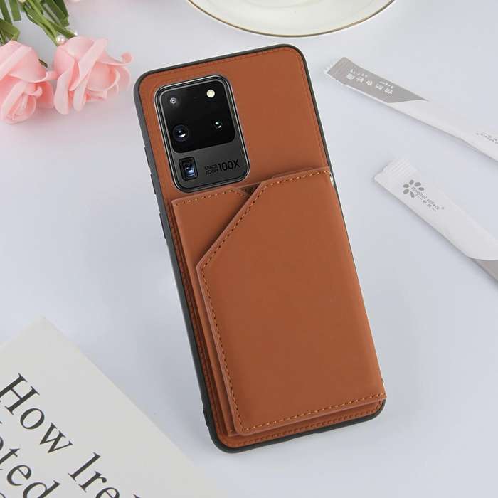 For Samsung Galaxy S20 Ultra Skin Feel PU + TPU + PC Back Cover Shockproof Case with Card Slots &...
