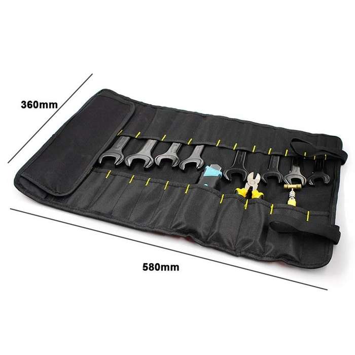 Multi-function Waterproof Oxford Carrying Folding Roll Bags Portable Storage Tool Bag(Black)
