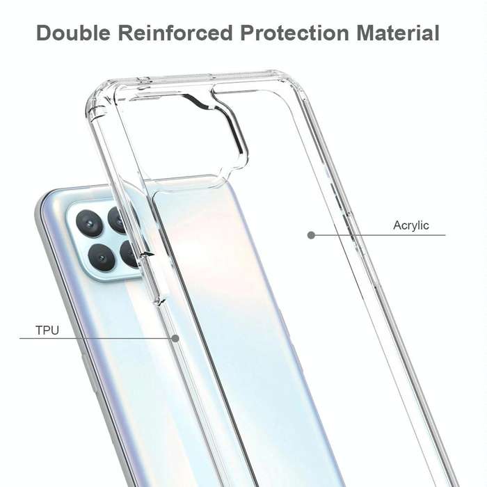 For OPPO A93 Shockproof Scratchproof TPU + Acrylic Protective Case(Black)