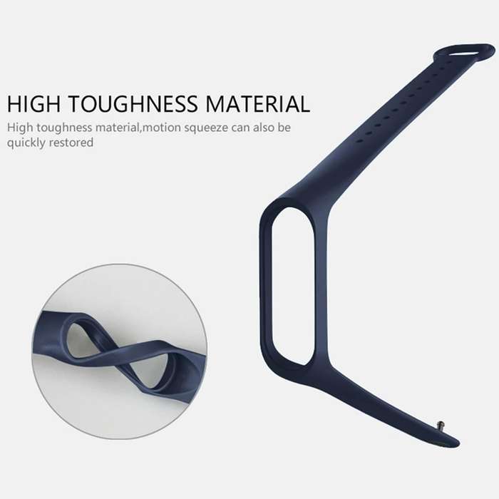 For Xiaomi Mi Band 6 (CA8856) Solid Color Silicone Watch Band(Midnight Blue)