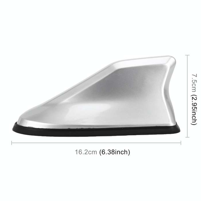 Universal Car Antenna Aerial Shark Fin Radio Signal (Silver)