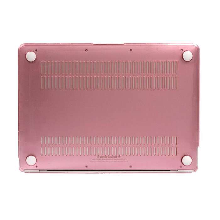 Colored Transparent Crystal Hard Protective Case for Macbook 12 inch(Pink)