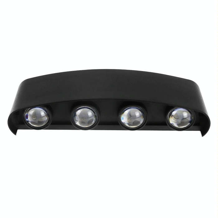 8 LEDs Garden Aluminum Double Head Wall Light(Warm White Light)