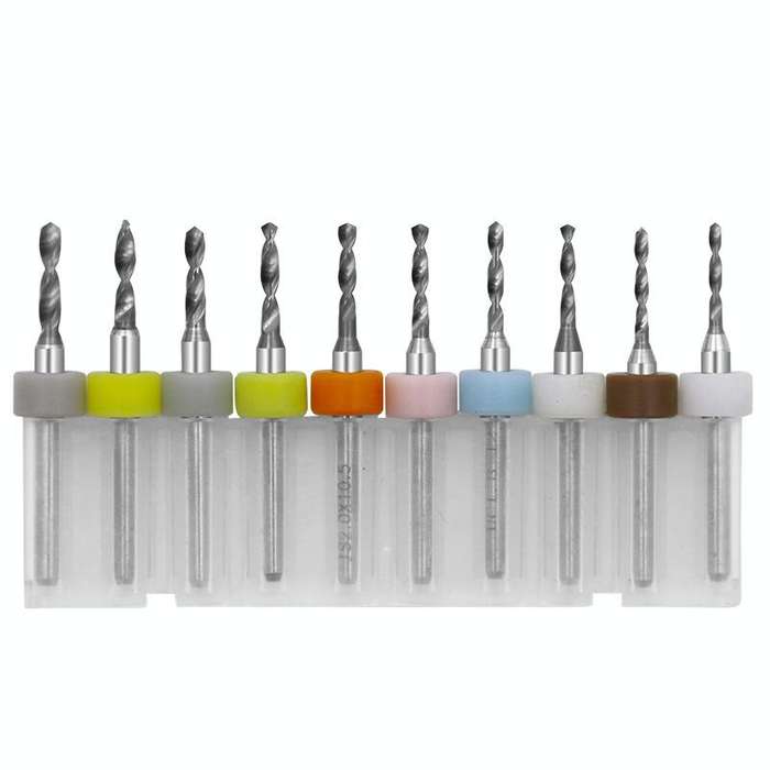 10 In 1 PCB Tungsten Steel Drill Bits Carving Miniature Drill Bits, Size: 1.5-2.4mm