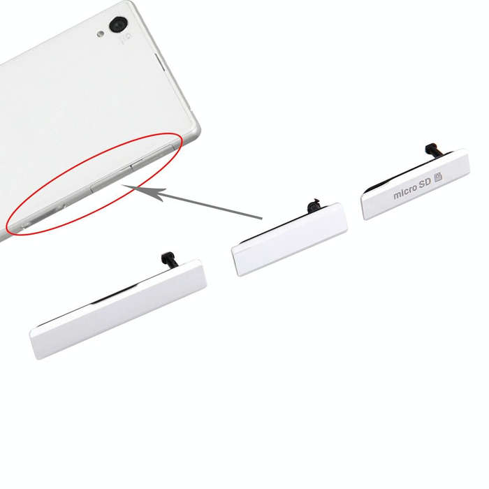 SIM Card Cap + USB Data Charging Port Cover + Micro SD Card Cap Dustproof Block Set for Sony Xper...