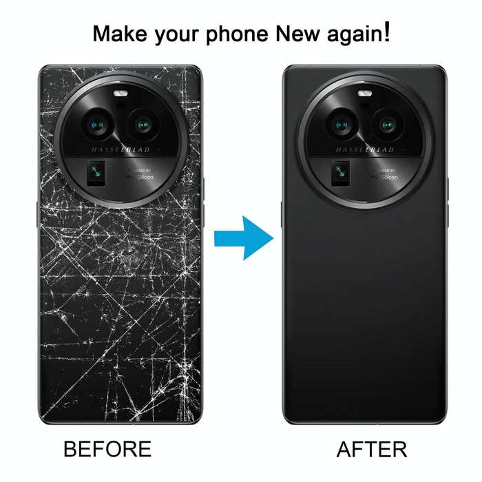 For OPPO Find X6 Pro Original Battery Back Cover with Camera Lens Cover(Black)