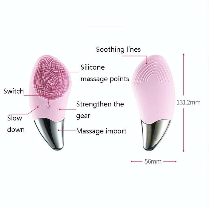 Ultrasonic Vibration Facial Cleansing Apparatus Multifunctional Electric Facial Washing Brush, Co...