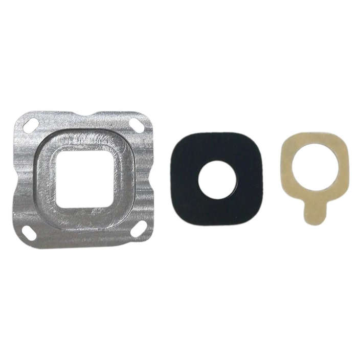 For Galaxy C7 10pcs Back Camera Bezel & Lens Cover with Sticker (Grey)
